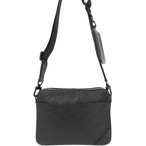 Louis Vuitton Monogram Shadow Black Duo Messenger Bag Shoulder